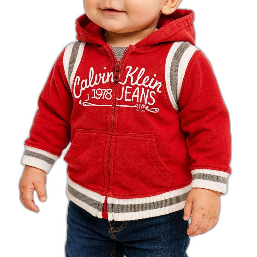 Calvin Klein Infant Full Zip Hooded Jacket | 6-9M